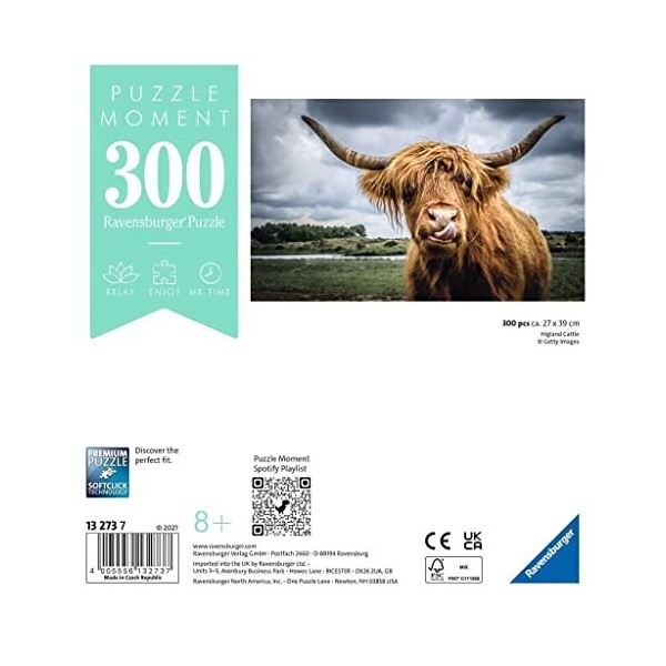 Ravensburger - Puzzle adulte - Puzzle Moment 300 p - Highland Cattle - 13273