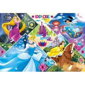 Clementoni - 27091 - Supercolor Puzzle - Princess - 104&nbsp;Pièces - Disney