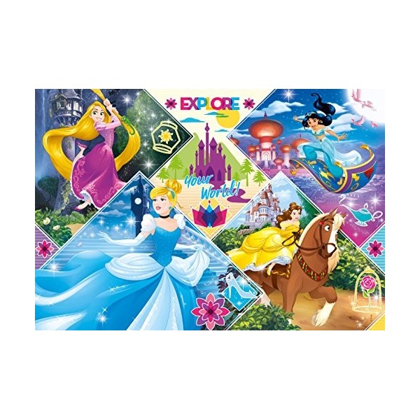 Clementoni - 27091 - Supercolor Puzzle - Princess - 104 Pièces - Disney