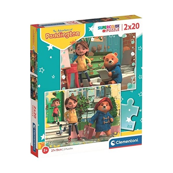 Jouets Puzzle Enfant 2 x 20 Pieces - Ours Paddington a la Maison / en Promenade - Collection Dessin animé