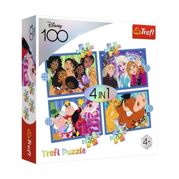 Trefl-Le Joyeux Monde de Disney Alice Puzzle, 34618, Multicolore, Taille Unique