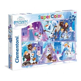 Clementoni - 27094 - Supercolor Puzzle - Olafs Frozen Adventure - 104&nbsp;Pièces - Disney