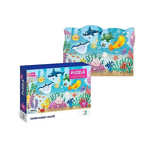 Dodo D300378 Educational Underwater World Puzzle 60 Pieces, Various