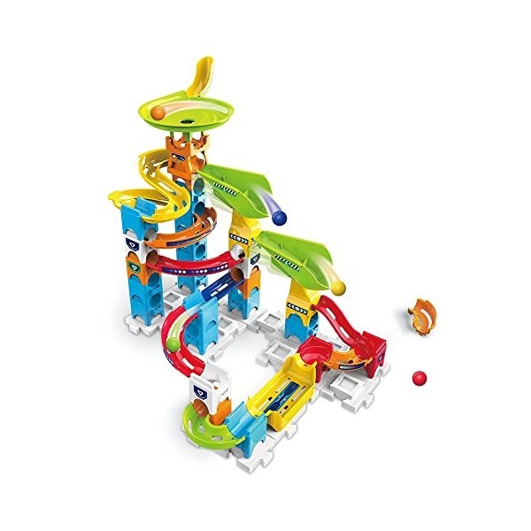 VTech - Marble Rush, Circuit à Billes Beginner Set S200, Jeu de Construction, 47 Pièces, 5 Billes, Cadeau Enfant Dès 4 Ans - 