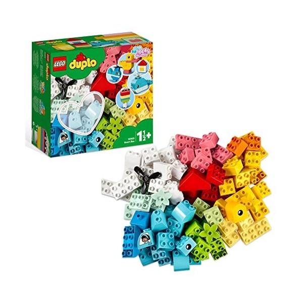 LEGO 10909 Duplo Classic La Boîte Cœur, Première Brique, Jouet de Construction, Jouet Éducatif, Développer Leur Motricité Fin