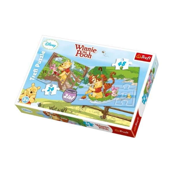 Trefl - 34104 - Puzzle - 2 en 1 - Disney Winnie the Pooh - Amusante en eau