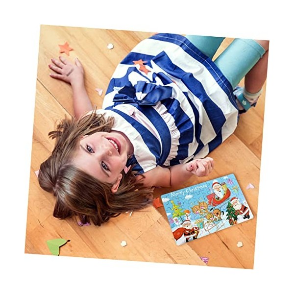 TOYANDONA 1 Pc Casse-tête de Noël Puzzles Enfant en Bas âge remplisseur de Sac à friandises Jouets pour Filles Jouets de Fill