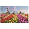 Ridicolo Puzzle de 500 pièces Moulin à vent hollandais pour adultes et enfants à partir de 12 ans Portsmouth Puzzle Jeu éduca