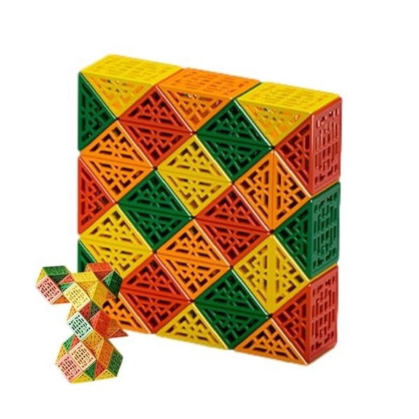 higyee Jouets de Puzzle de règle, Jouets de Puzzle de Serpent,Jouet modifiable à règle de Puzzle torsadé - Jouet Fidget et Ca