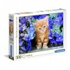 Clementoni - 30415.8 - Puzzle - Chat roux dans les fleurs - 500 Pièces