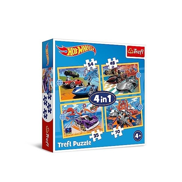 Trefl- Hot Wheels Puzzle, 34627, Multicolour