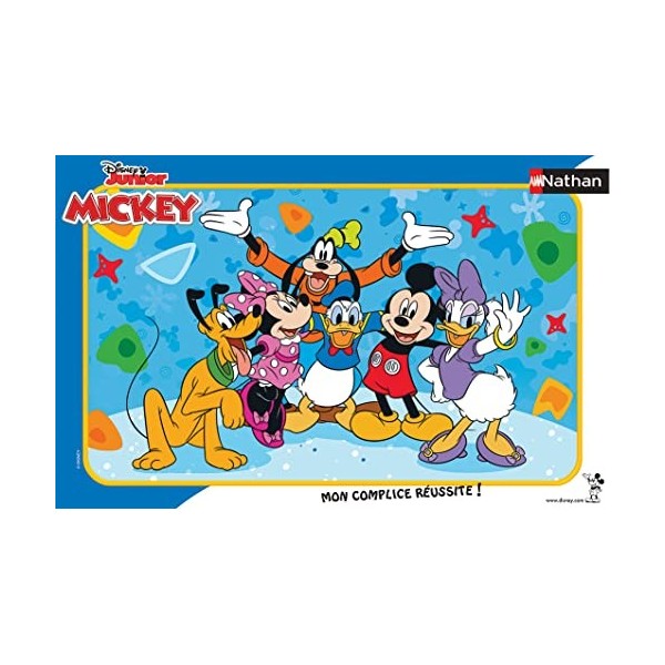 Nathan - Puzzle Enfant - Cadre 15 pièces - Les amis de Mickey - Disney - Fille ou garçon dès 3 ans - Puzzle de qualité supéri