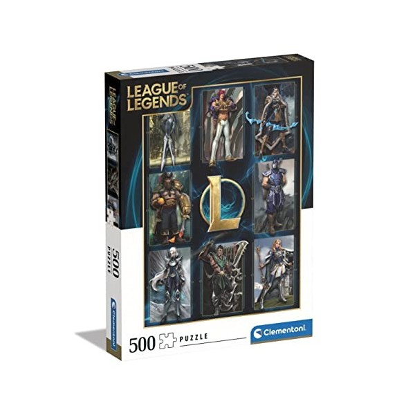 Clementoni 500pzs Does Not Apply Collection League of Legends 500 pièces, Fantaisie-fabriqué en Italie, Puzzle Adulte, 35122,