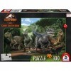 Schmidt Spiele Jurassic World Puzzle 100 pièces pour Enfants, 56436, coloré