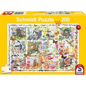 Schmidt Spiele 56422 with Animals and Flowers Through The Seasons, 200 Pieces Childrens Puzzle, coloré