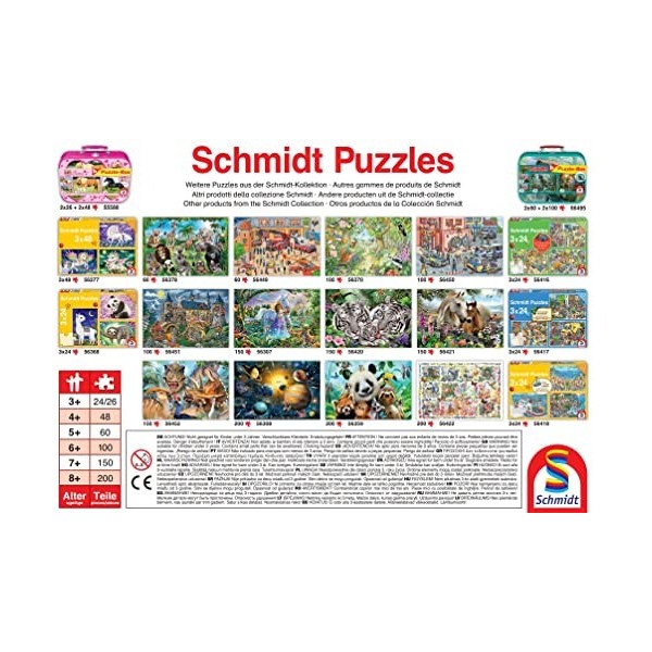 Schmidt Spiele 56422 with Animals and Flowers Through The Seasons, 200 Pieces Childrens Puzzle, coloré