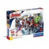 Clementoni- Puzzle Los Vengadores Avengers Marvel 60pzs Does Not Apply Supercolor Avengers-60 pièces, 5 Ans Enfant Dessin ani
