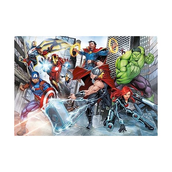 Clementoni- Puzzle Los Vengadores Avengers Marvel 60pzs Does Not Apply Supercolor Avengers-60 pièces, 5 Ans Enfant Dessin ani