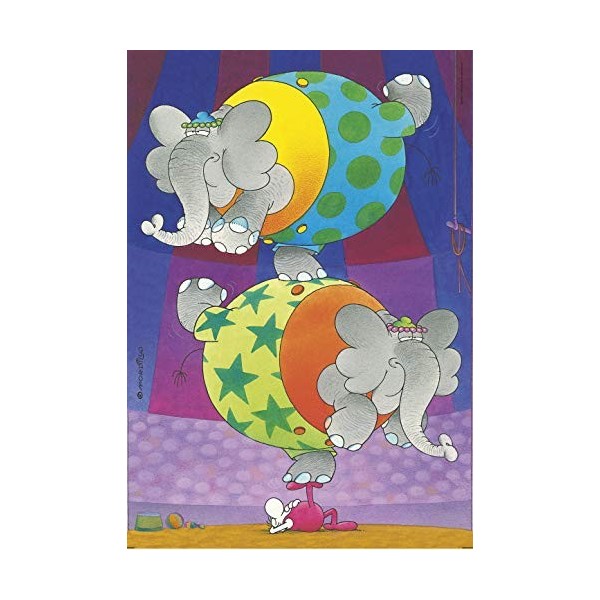 Clementoni- Puzzle The Balance Mordillo 104pzs Does Not Apply Modillo, 27134, Multicolore, One Size