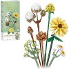 Auspcers Kit de Construction de Bouquet de Fleurs, Adult Botanical Collection Set, Accessoires Décoratifs Créatifs pour la Ma