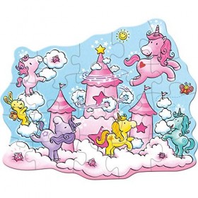 HABA- Puzzle Licornes dans Les Nuages – Féerie Scintillante Einhorn Glitzerglück, 305467