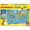 Schmidt Spiele- Voyage Autour du Monde, Puzzle 100 pièces pour Enfants, 56412, Coloré