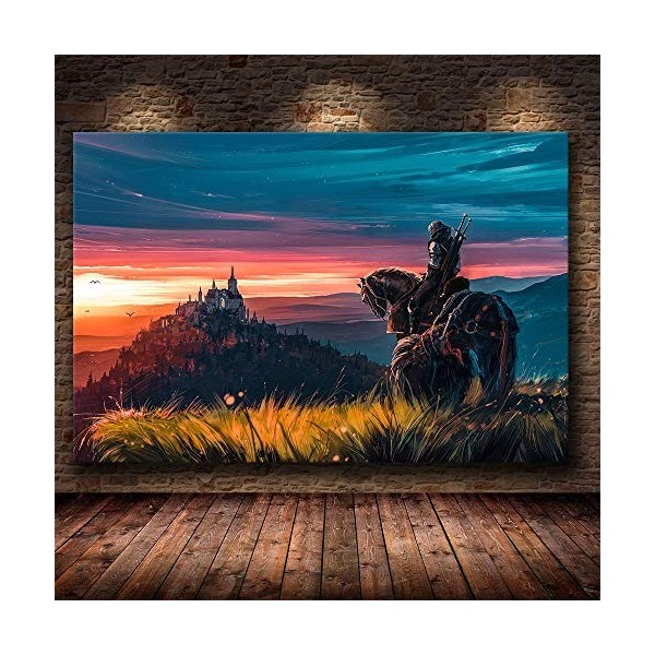 Puzzle 1000 pièces Witcher Warrior Jeux Vidéo Art Peinture puzzle 1000 pieces adultes Jouet de décompression intellectuel édu