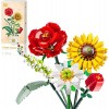 Auspcers Kit de Construction de Bouquet de Fleurs, Adult Botanical Collection Set, Accessoires Décoratifs Créatifs pour la Ma