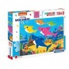 Clementoni Supercolor Pinkfong Baby Shark Shark-104 Maxi pièces-Puzzle Enfant-fabriqué en Italie, 4 Ans et Plus, 23751, Multi