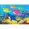 Clementoni Supercolor Pinkfong Baby Shark Shark-104 Maxi pièces-Puzzle Enfant-fabriqué en Italie, 4 Ans et Plus, 23751, Multi