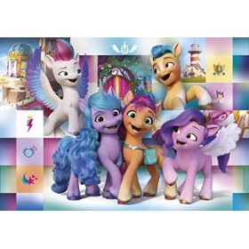 Clementoni- Puzzle Maxi My Little Pony 104pzs Does Not Apply Supercolor Pony-104 pièces, 4 Ans Enfant Dessin animé-fabriqué e
