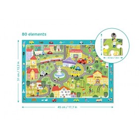 Dodo D300135 Educational City Life Observation Puzzle 80 Pieces, Various