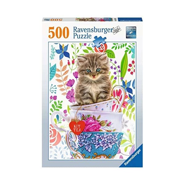 Ravensburger - Puzzle Adulte - Puzzle 500 p - Chaton dans une tasse - 15037