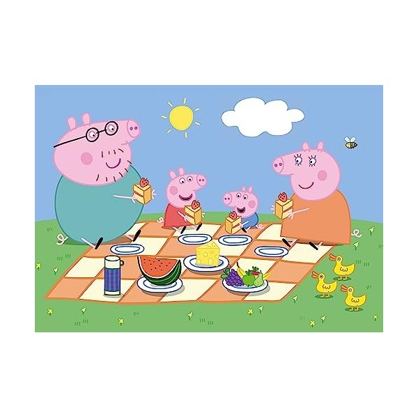 Clementoni- Puzzle Peppa Pig 2x60pzs Does Not Apply Supercolor Pig-2x60 Enfants 5 Ans-boîte de 2 60 pièces Dessin animé-fab