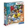 Clementoni- Puzzle Pitufos 2x20pzs Does Not Apply The Smurfs Supercolor Smurfs-2x20 Enfants 3 Ans-boîte de 2 20 pièces , Des