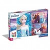 Clementoni- Supercolor Disney La Reine des Neiges 2-3x48 Enfant-boîte de 3 Puzzles 48 pièces -fabriqué en Italie, 4 Ans et 