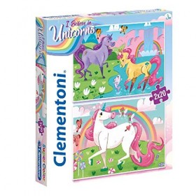 Clementoni - Puzzle - Unicorno Brilliant - 2 x 20 Pièces- 24754