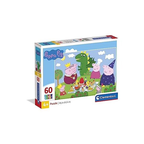 Clementoni - 26204 - Puzzle Peppa Pig - 60 Pièces - Jeu Educatif, de Réflexion et de Patience - Image de Qualité - 33,5 x 23,