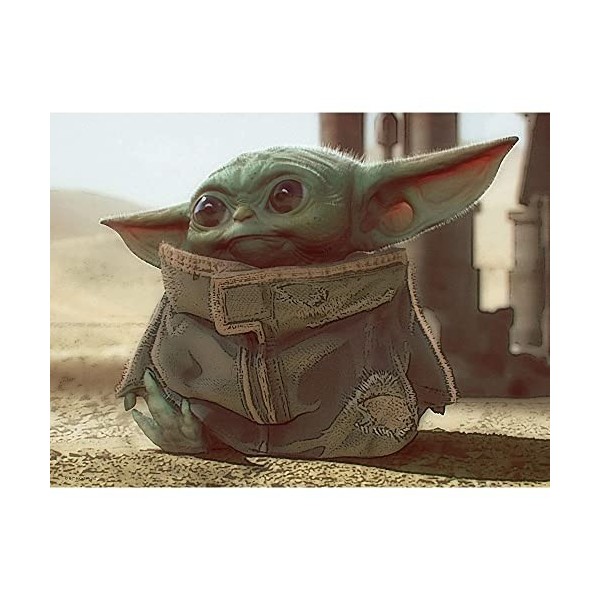 Prime 3D- Prime Mandalorien 3D – Yoda 100 pièces | Taille du Paquet : 15 x 15 x 5 cm The Mandalorian Grogu Puzzle lenticulair