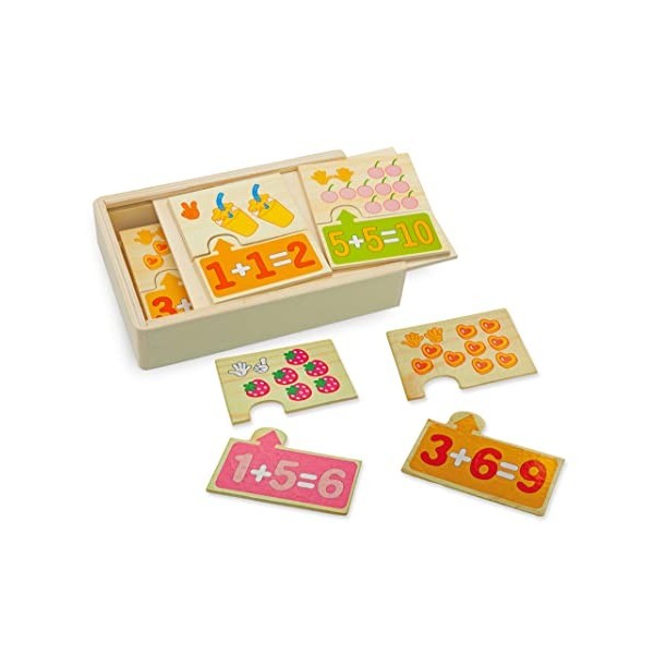 Théorème 40470 – Puzzle en Bois, apprend à Compter, Multicolore