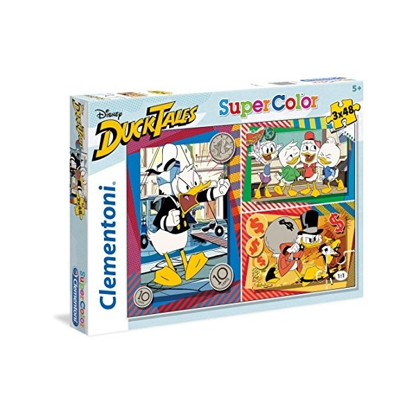 Clementoni - 25226 - Supercolor Puzzle - Duck Tales - 3 x 48 Pièces - Disney