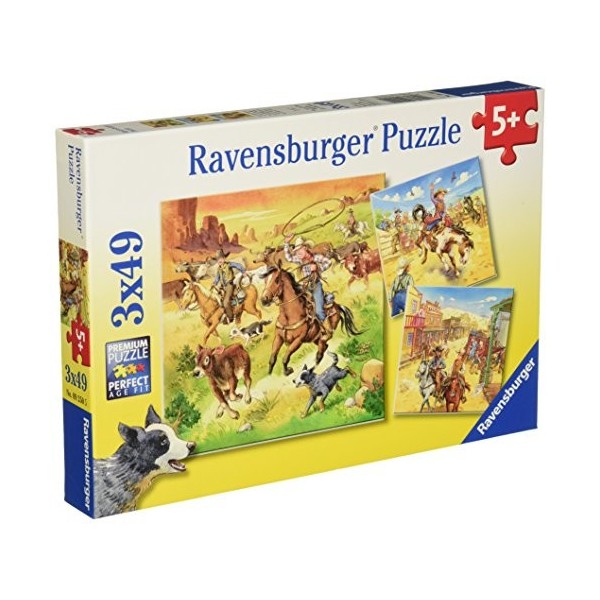 Ravensburger - 09250 5 - Puzzle - A LOuest Sauvage - 3 x 49 Pièces