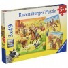 Ravensburger - 09250 5 - Puzzle - A LOuest Sauvage - 3 x 49 Pièces