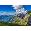 Puzzles en bois 98 pièces pour adultes et enfants-paysage alpin, chaque pièce est fabriquée en tilleul, la technologie Softcl