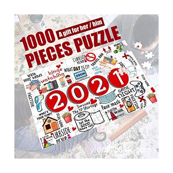 Obahdirry Puzzle de 1000 pièces pour adultes en papier à assembler, puzzle pour enfants, enfants, cadeau de Noël