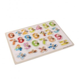 ERINGOGO Puzzles en Bois avec Chevilles Jouet de comptage de nombres Jouet de Puzzle éducatif Puzzle de Nombre Jouets scie sa