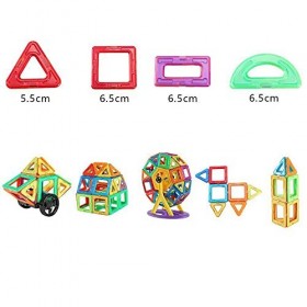 EIMZU Blocs et Briques Magnétiques de Construction, 60 Pièces Blocs de Construction Magnétique, Jeux de Aimantés Construction