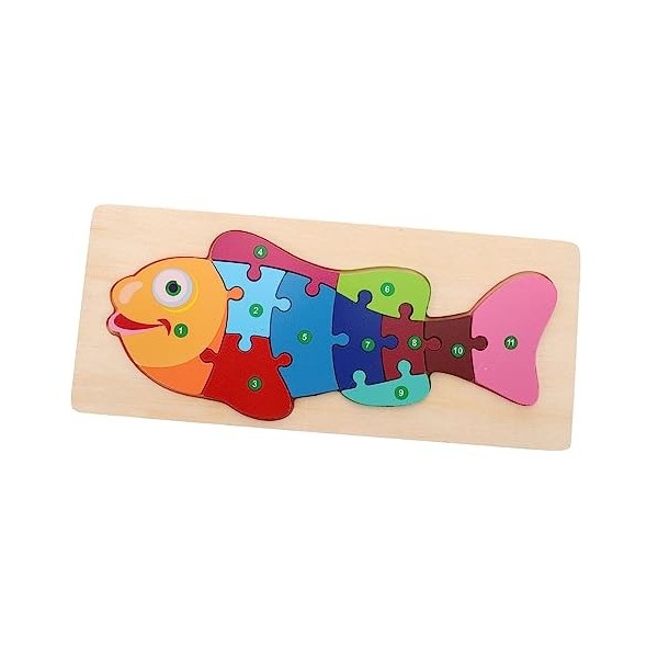 Toyvian Blocs De Construction De Puzzle Casse-tête en Bois 3D Puzzle Animaux en Bois Jouet Puzzle Animal en Bois Jouets De Ma