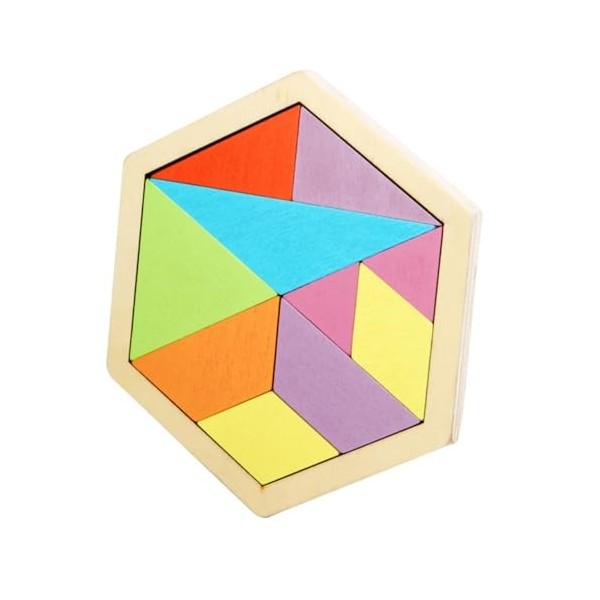 ibasenice 1 Pc Jouet Puzzle en nid dabeille Casse-tête en Bois Jouet Montessori Tige énigmes Blocs de Construction Casse-têt