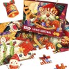 AOKLEY Jouet de Puzzle de Noël pour - Puzzle de Dessin animé pour de 4 à 10 Ans - Jouets de développement pour la Maison, soi